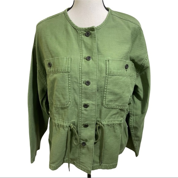 Madewell Claremont drawstring jacket. Size medium. Style AL889. Military… - Picture 4 of 10